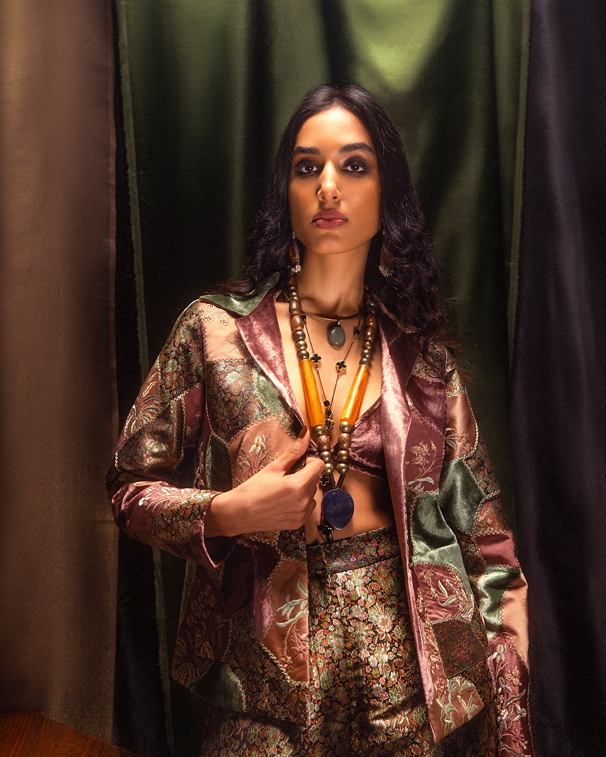 Silk Brocade Patchwork Jacket