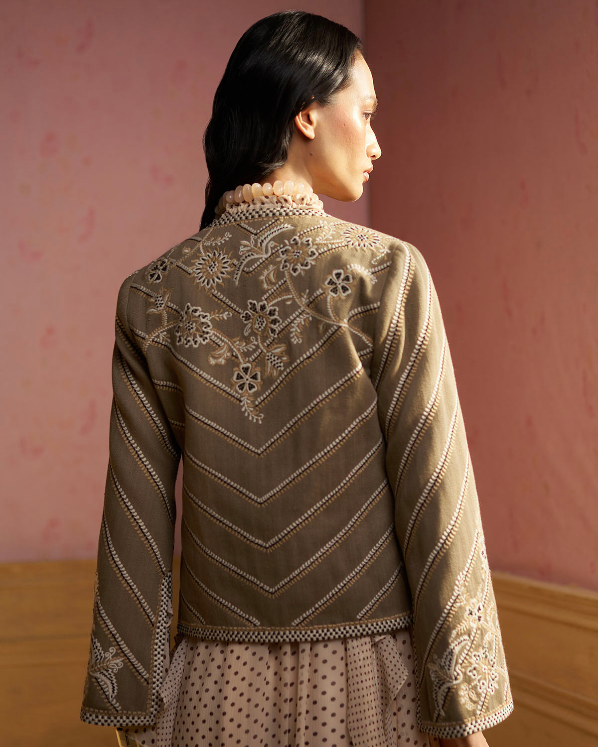 Alina Embroidered stripe Jacket