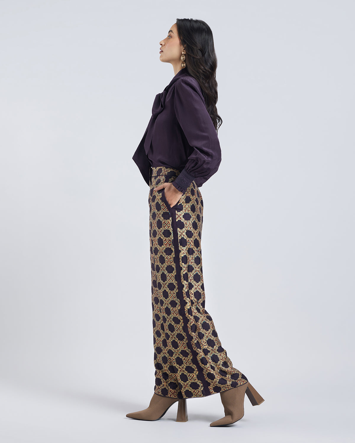 Ajrakh Print Silk Pant