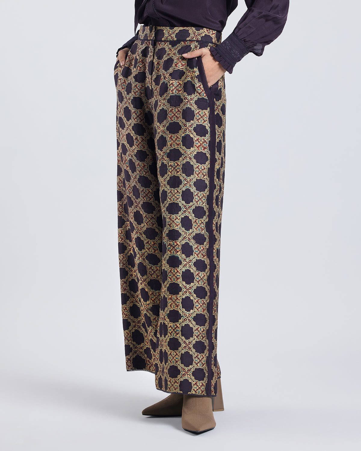 Ajrakh Print Silk Pant