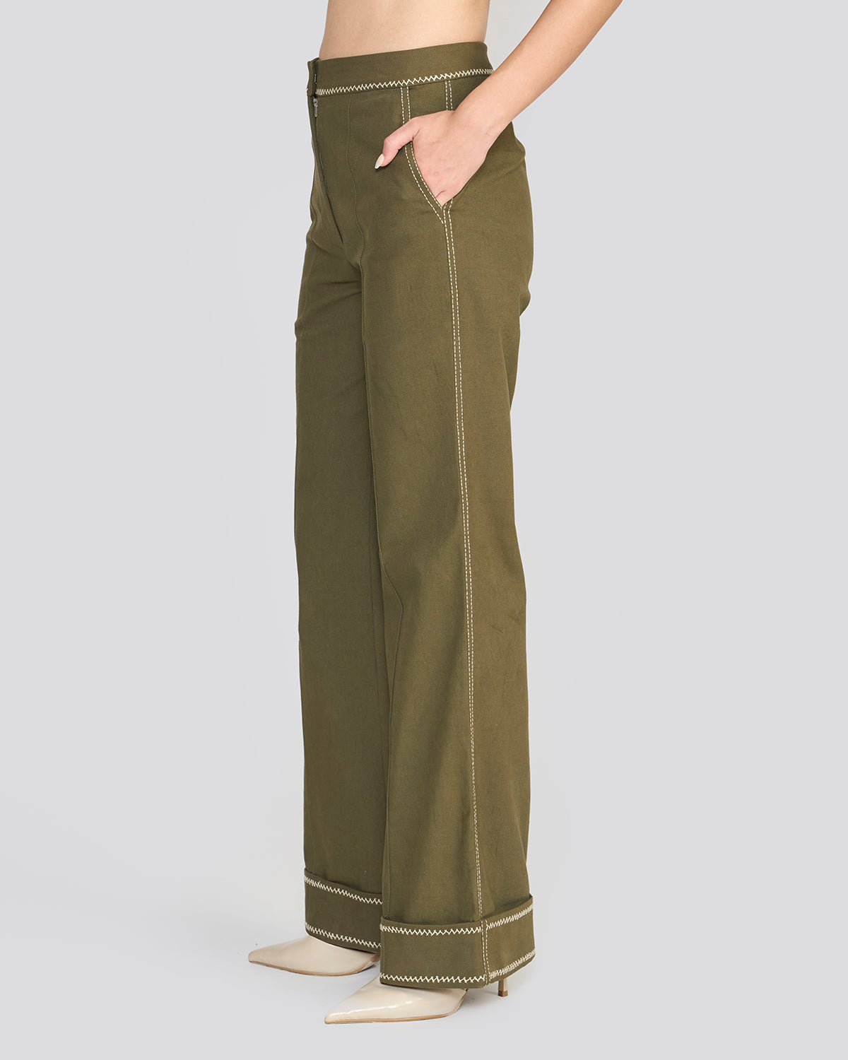 Quinn Khaki Green Safari Pants