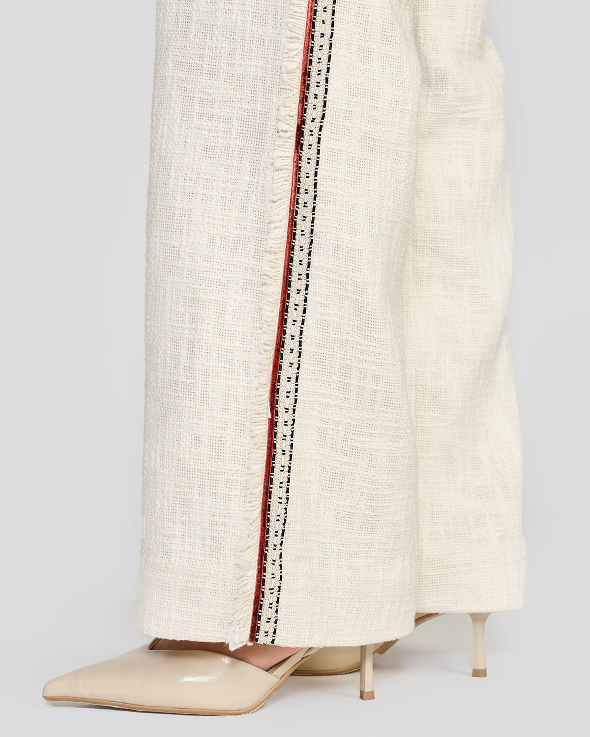 Lydia Ivory Straight Pants