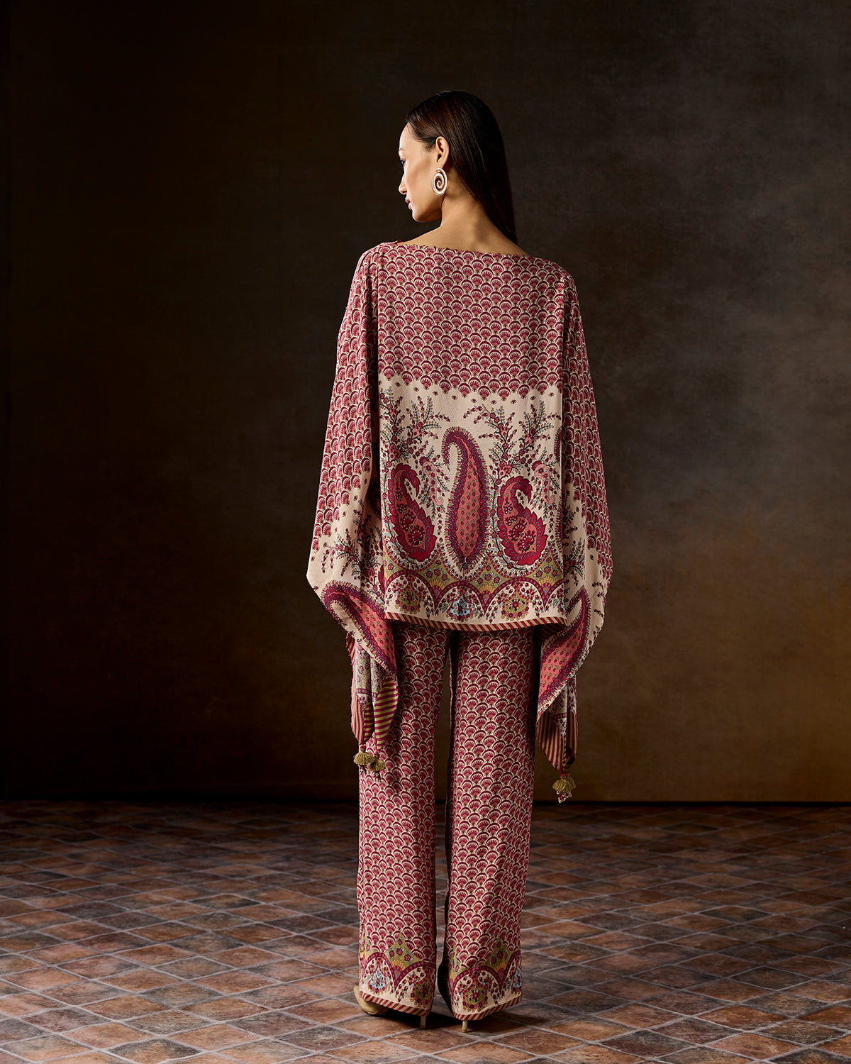 Rosa Pink Printed Kaftan Co-ord Set