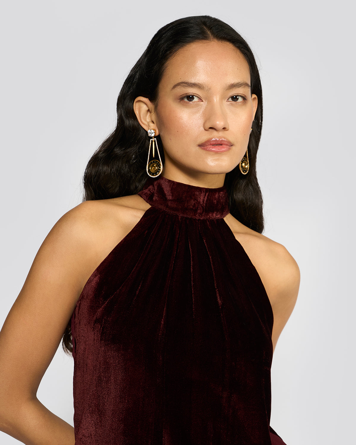 Amelia Wine Velvet Co-ord Set