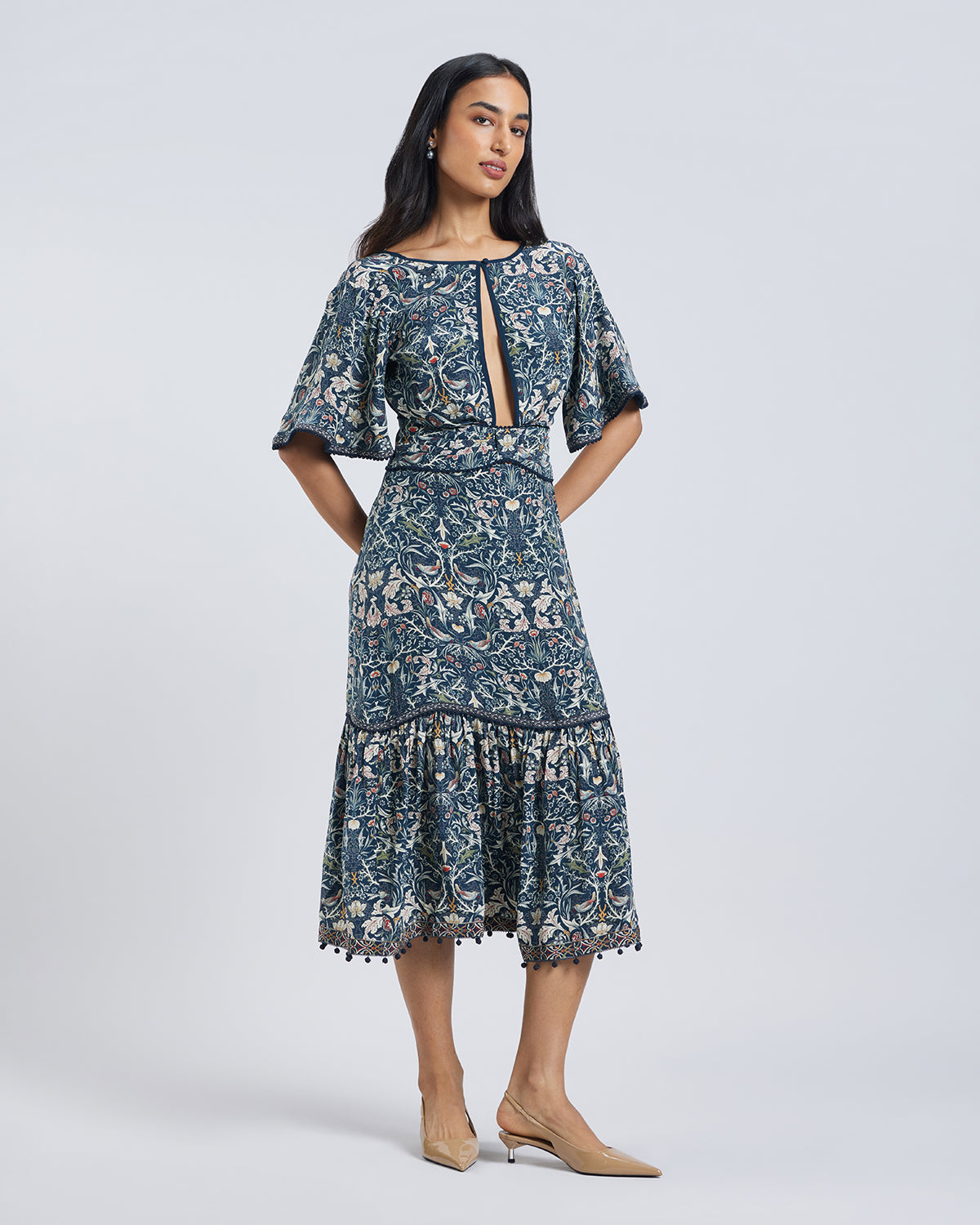 Floral Print Silk Kaya Dress
