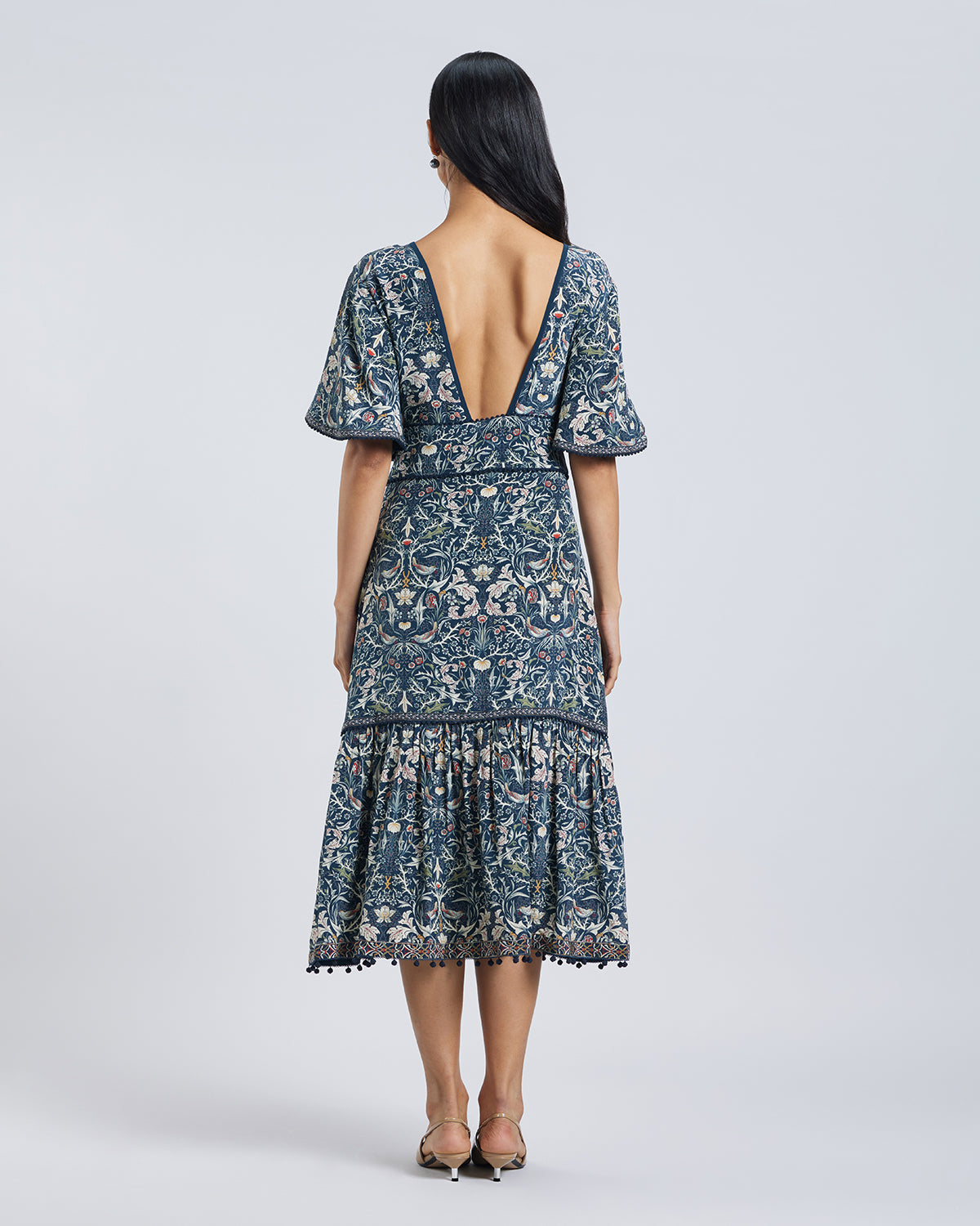 Floral Print Silk Kaya Dress