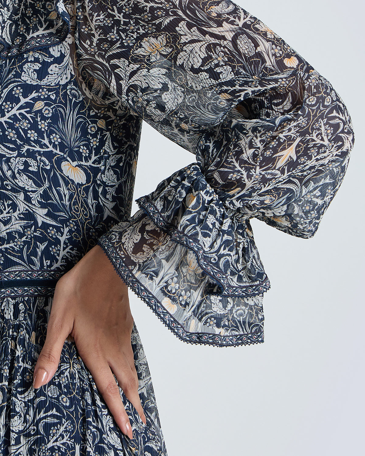 Soleil Navy Printed Dress