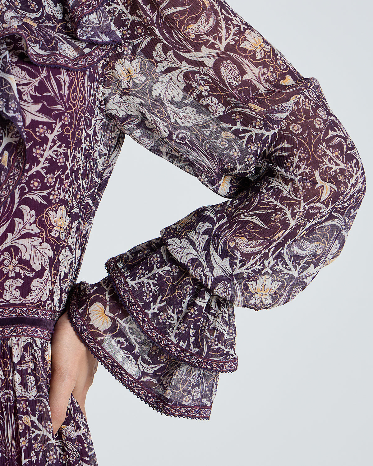 Soleil Wine Printed Dress