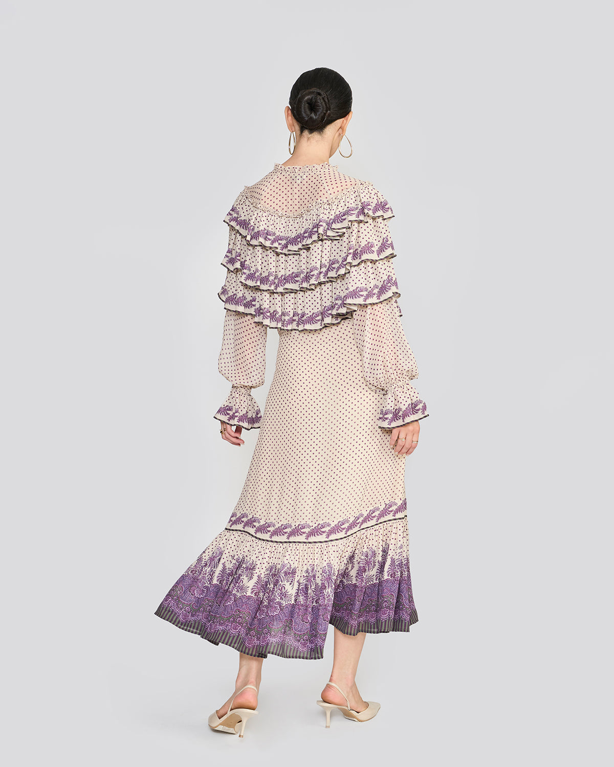 Marie Cream Ruffle Dress