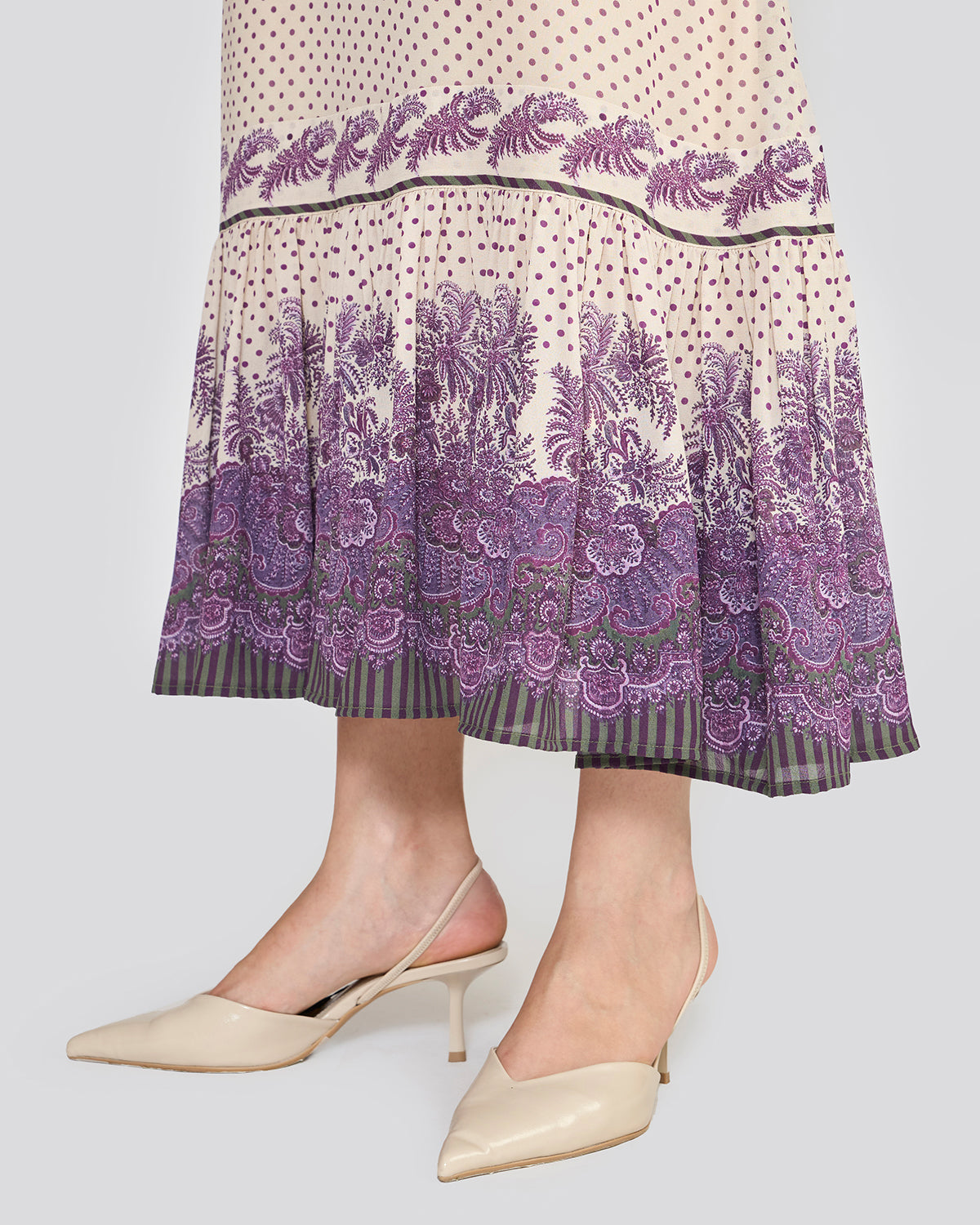 Marie Cream Ruffle Dress