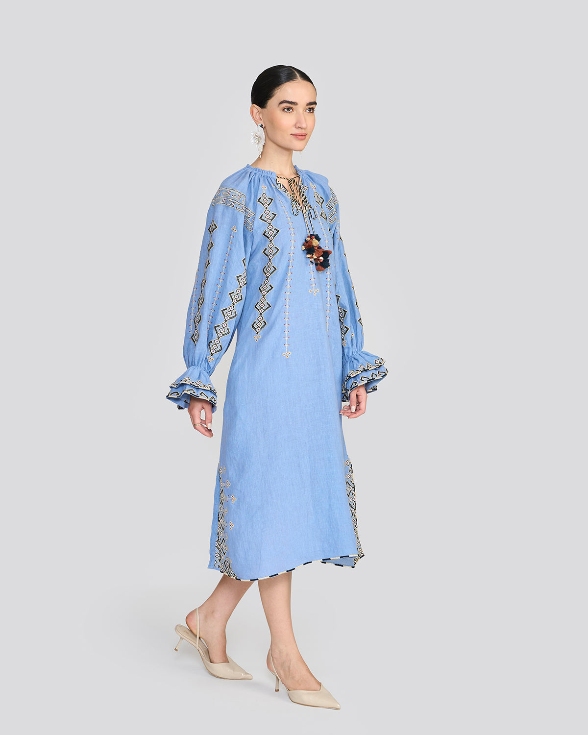 Chelsea Cornflower Blue Embroidered Tunic