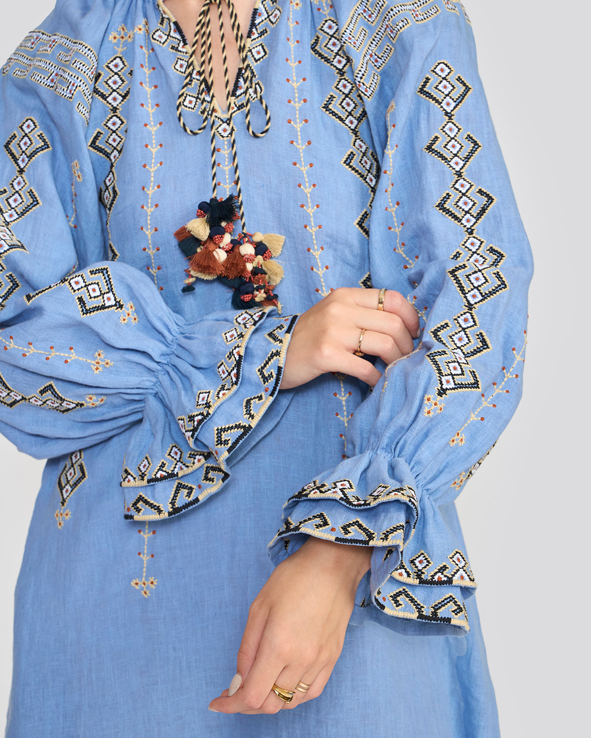 Chelsea Cornflower Blue Embroidered Tunic