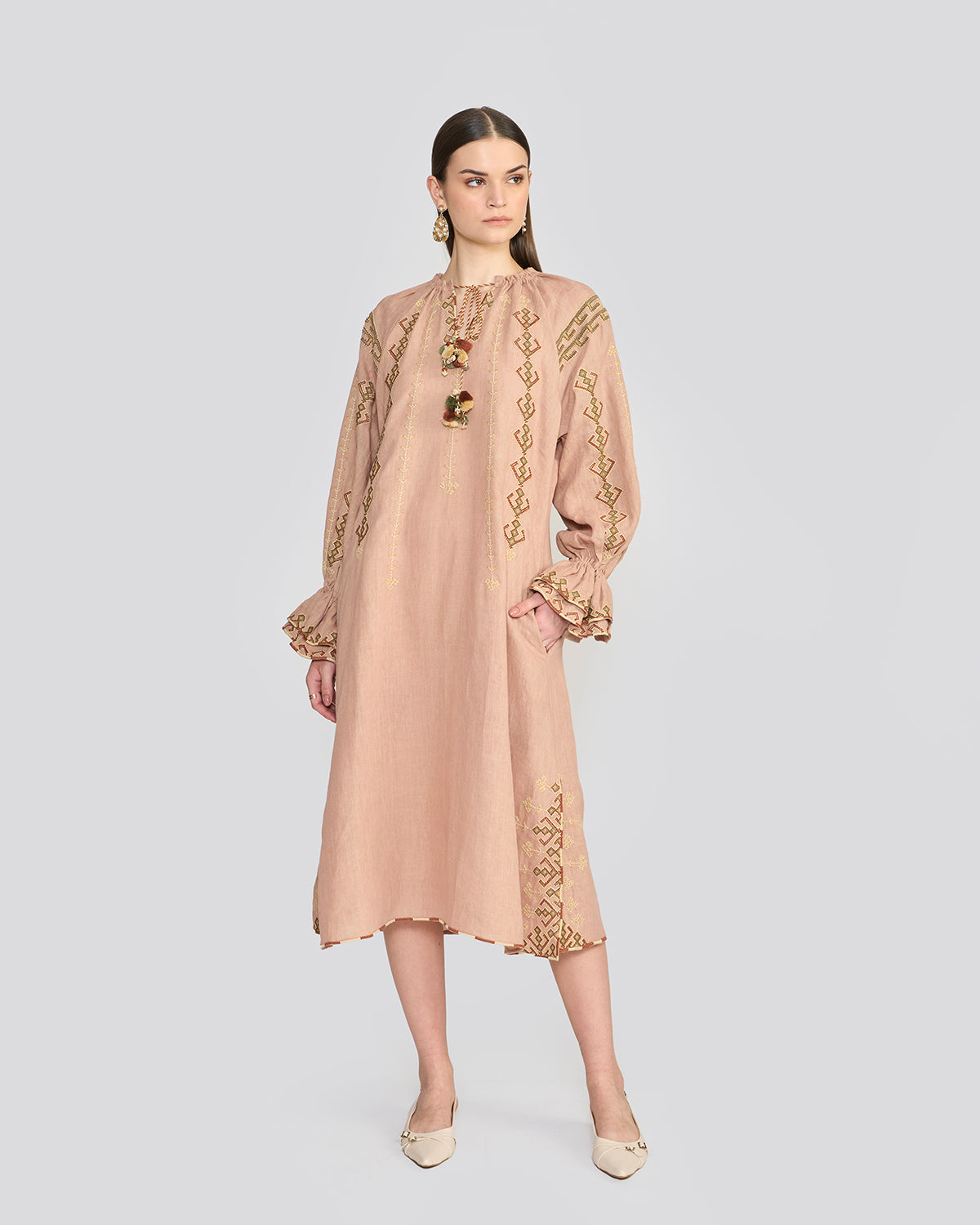 Chelsea Dusty Rose Embroidered Tunic