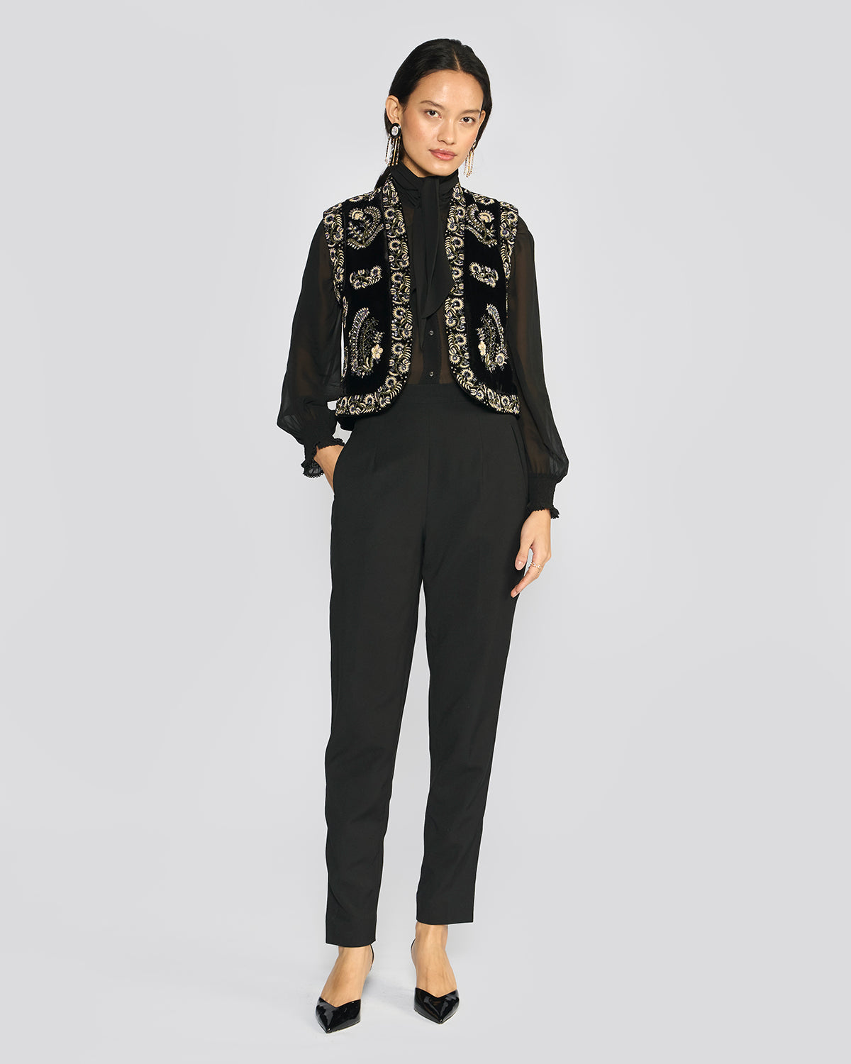 Esra Velvet Gilet