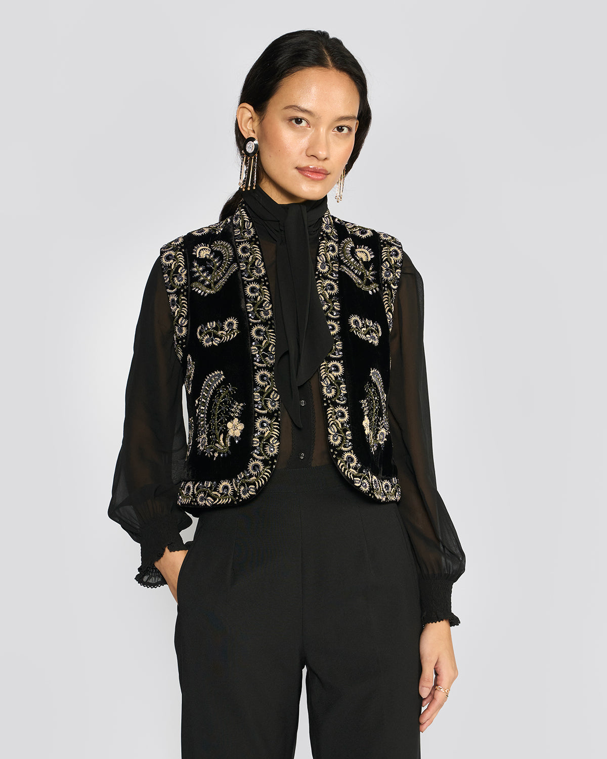 Esra Velvet Gilet