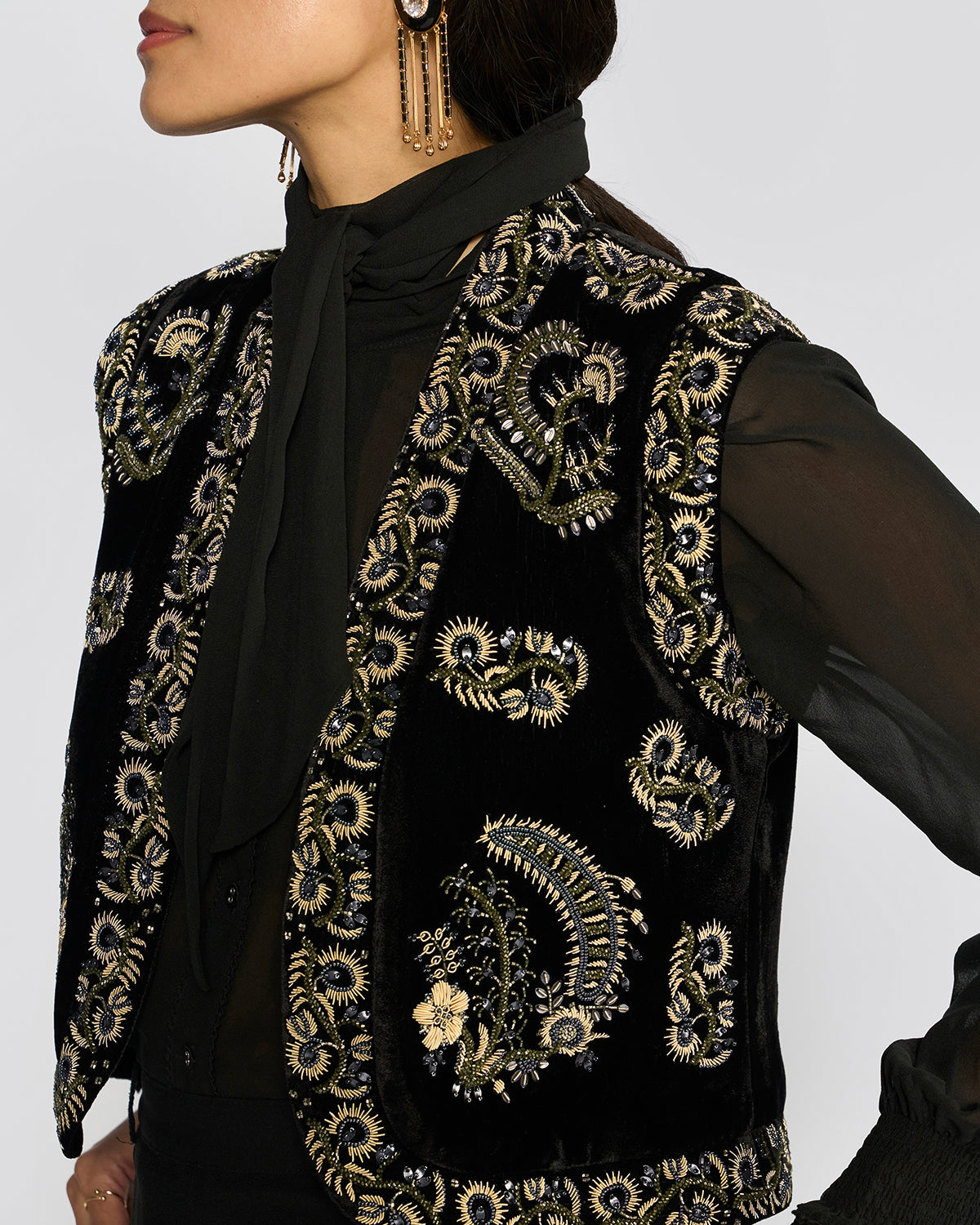 Esra Velvet Gilet