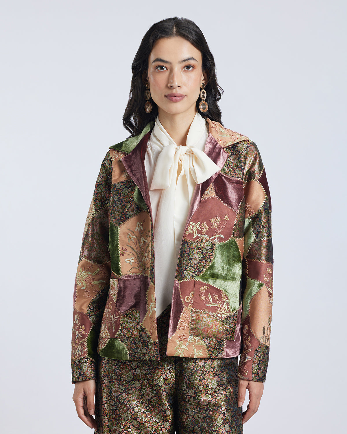 Silk Brocade Patchwork Jacket