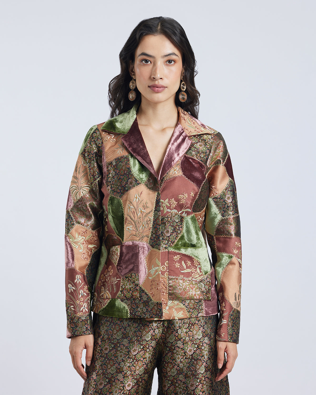 Silk Brocade Patchwork Jacket