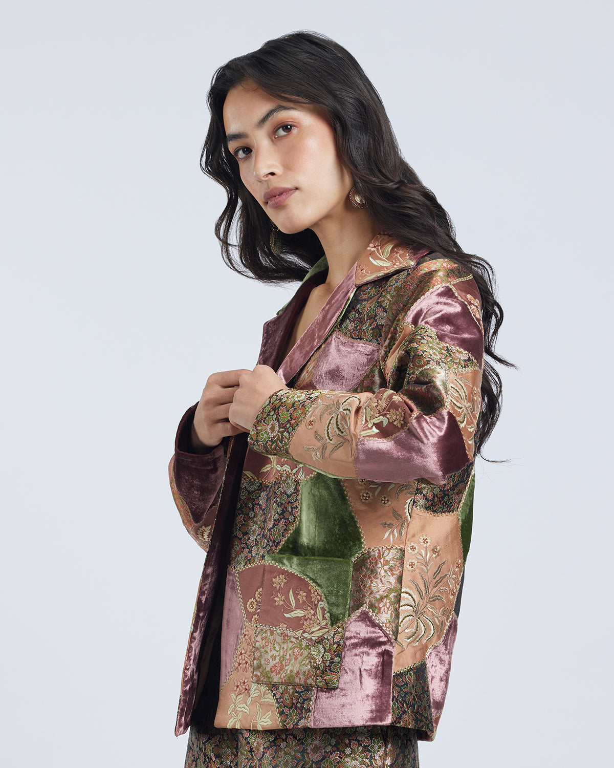 Silk Brocade Patchwork Jacket