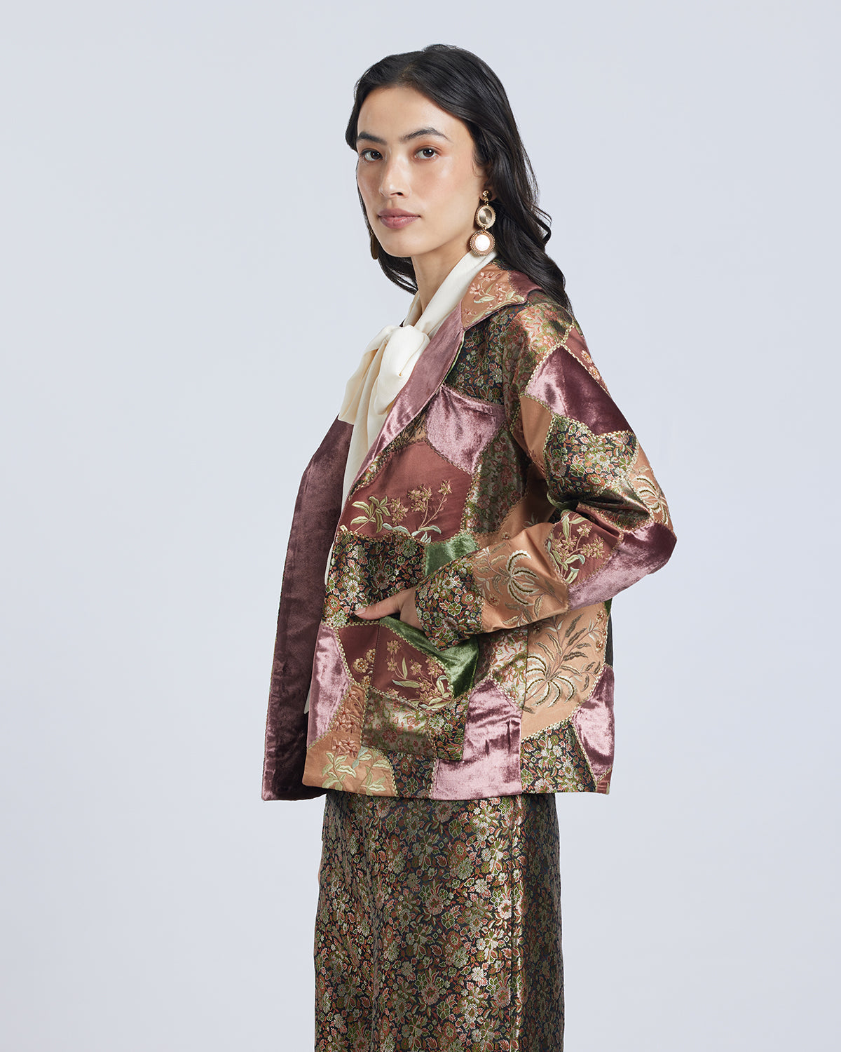Silk Brocade Patchwork Jacket