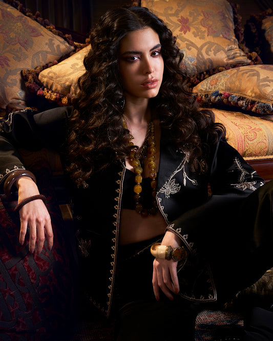 Floral Zardozi Embroidered Jacket