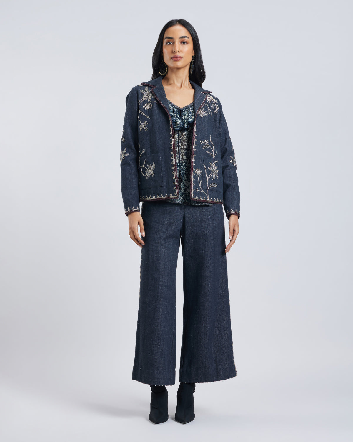 Floral Zardozi Embroidered Jacket