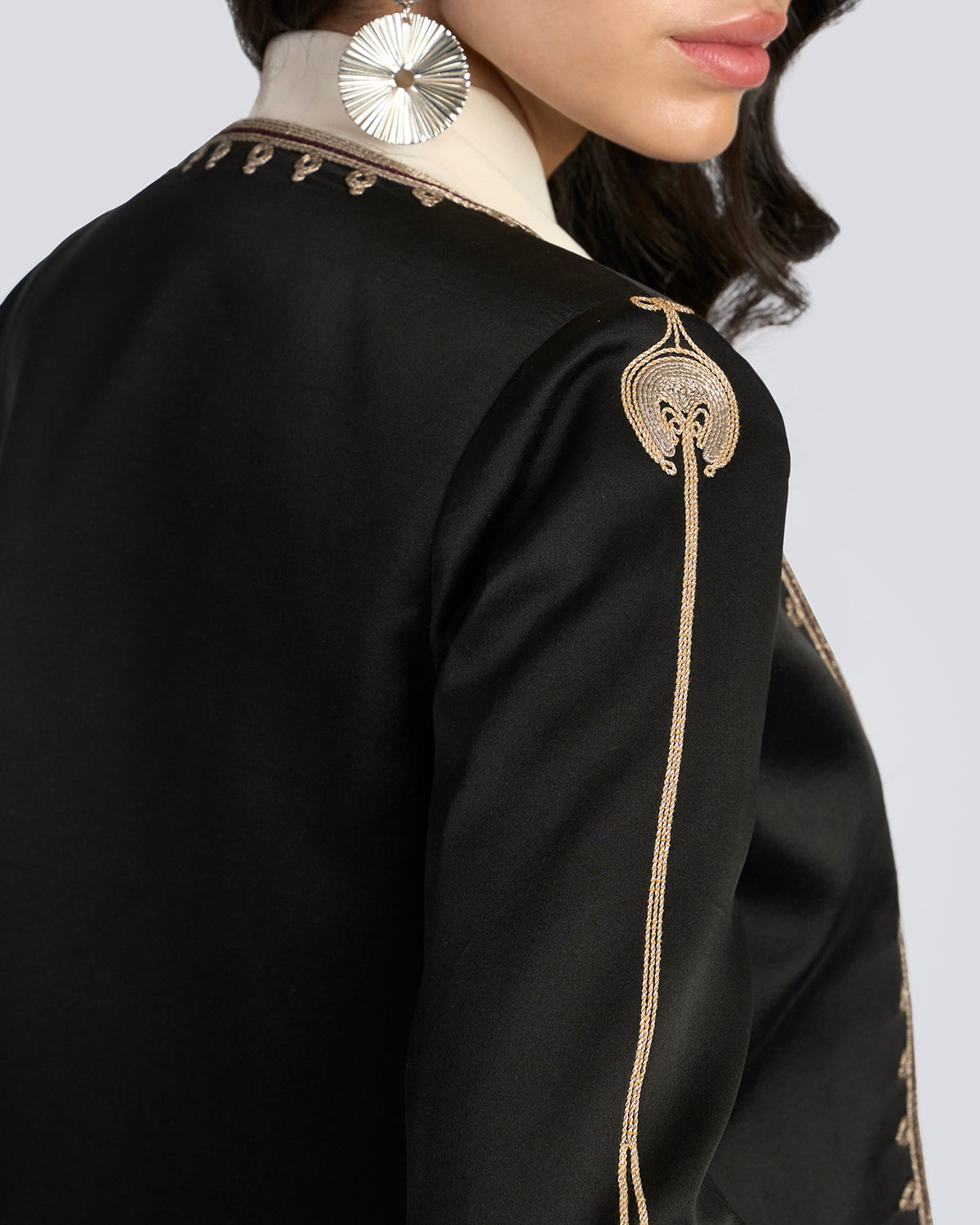 Zar Couching Silk Jacket