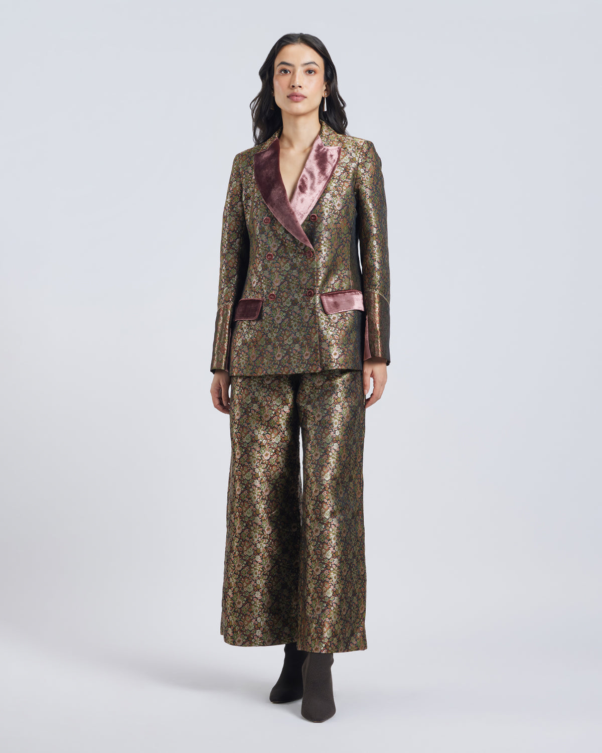 Double Breasted Brocade Jacket