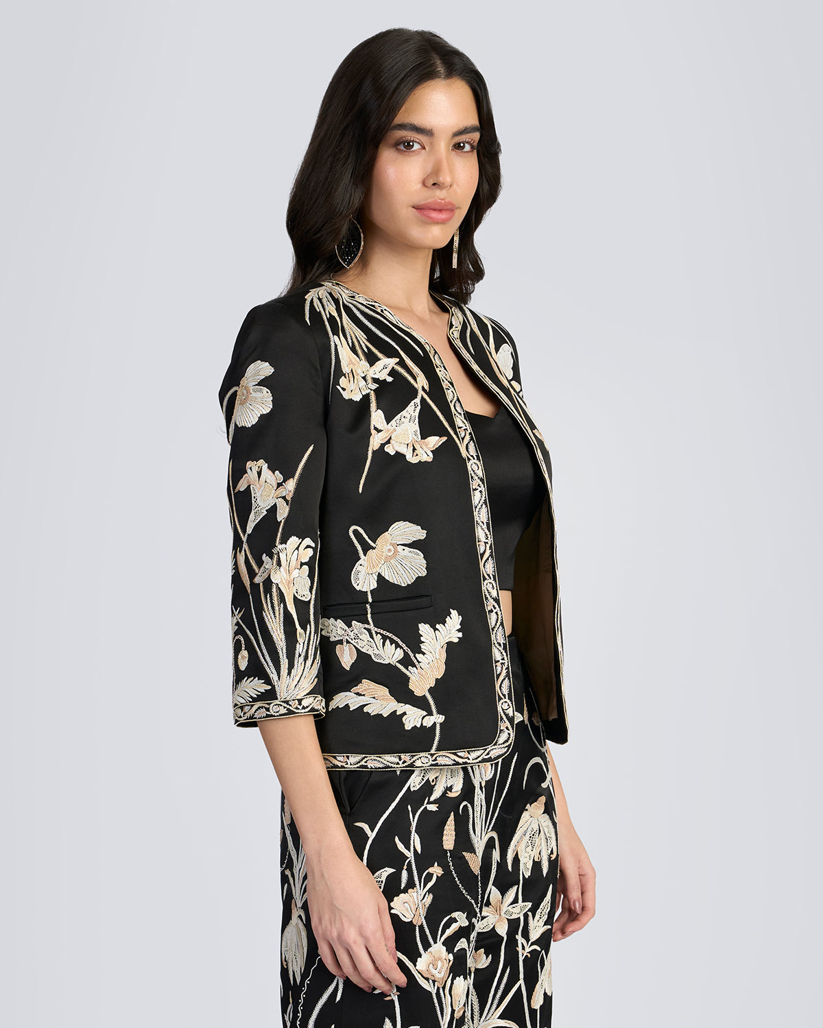 Floral Hand Embroidered Jacket