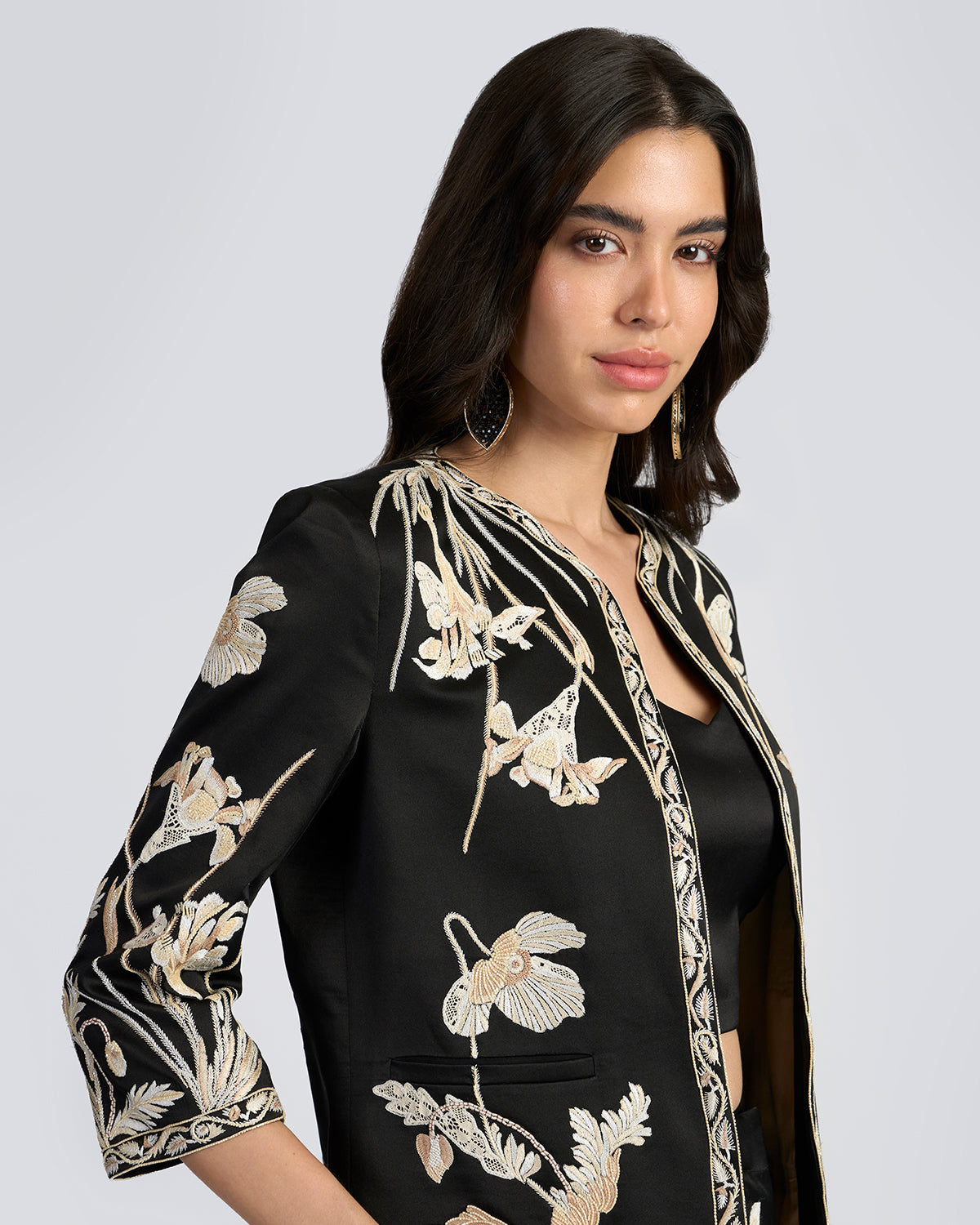 Floral Hand Embroidered Jacket