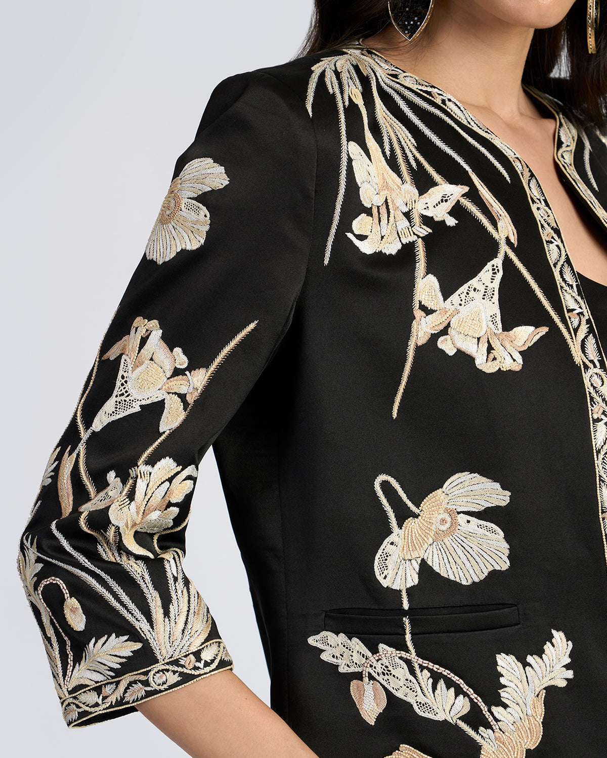 Floral Hand Embroidered Jacket