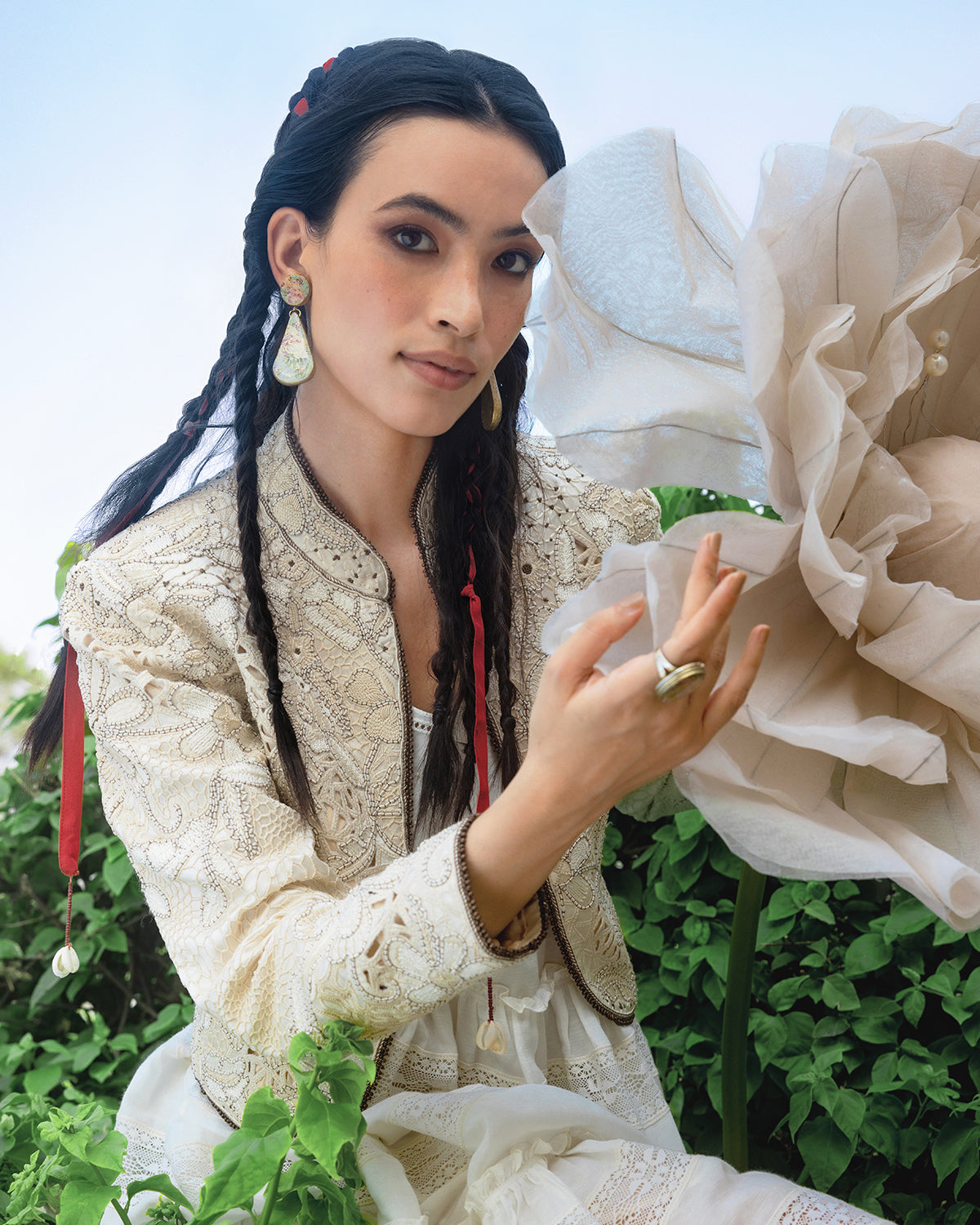 Faye Cream Cutwork Jacket