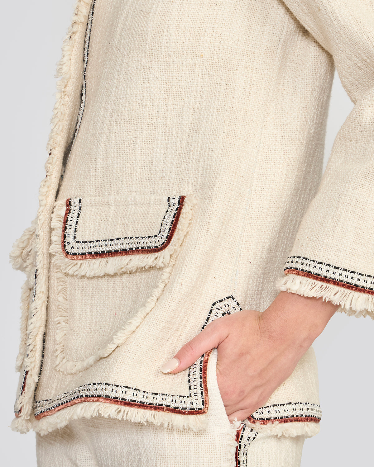 Lydia Ivory 3D Floral Jacket
