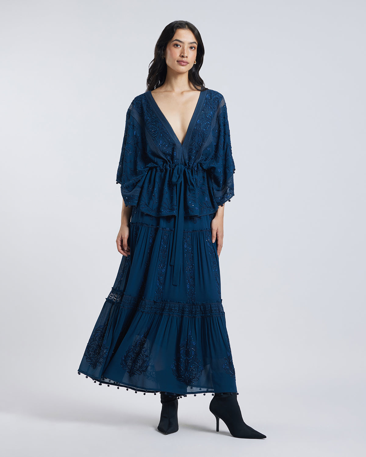Beaded Aari Silk Georgette Top