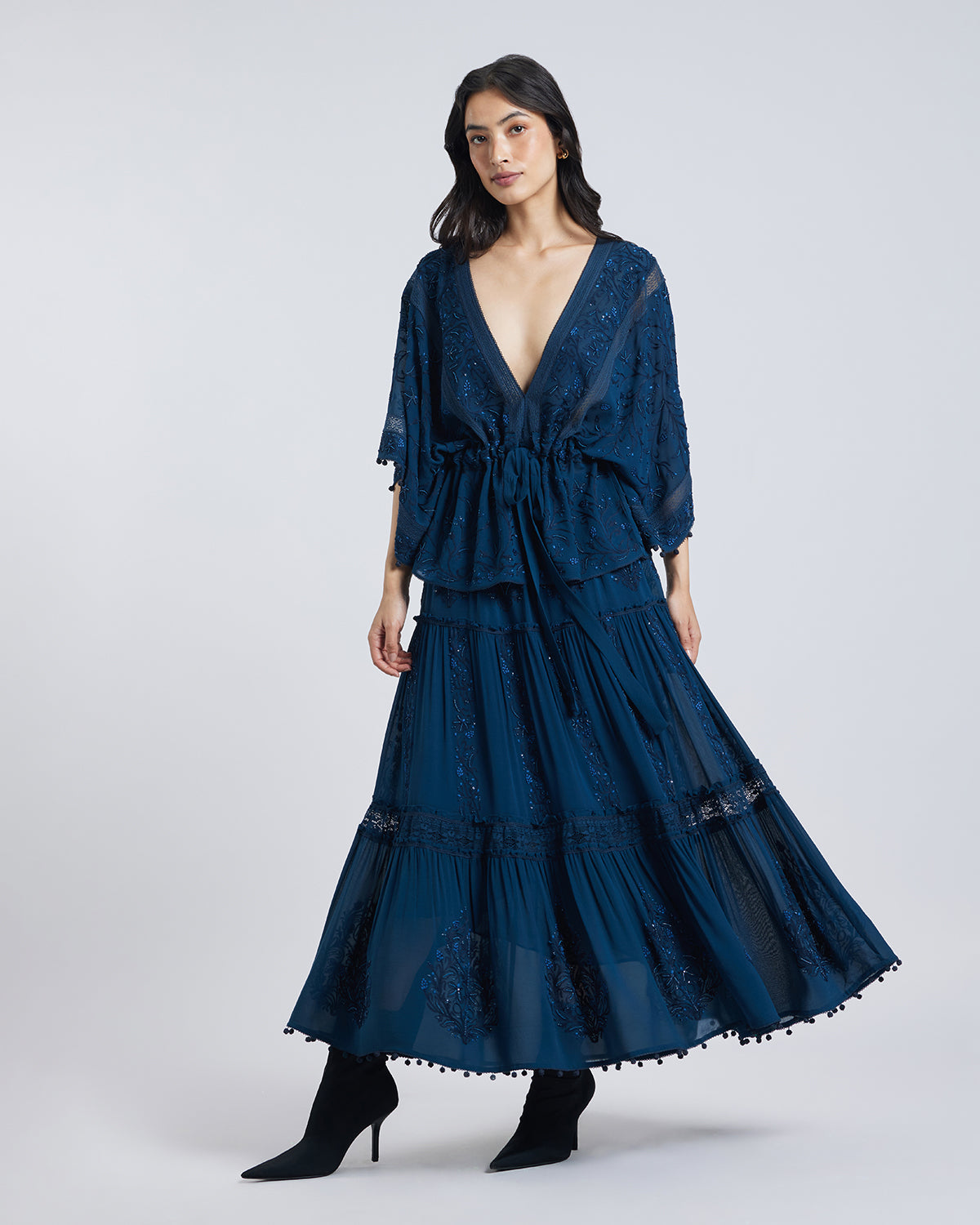 Beaded Aari Silk Georgette Top