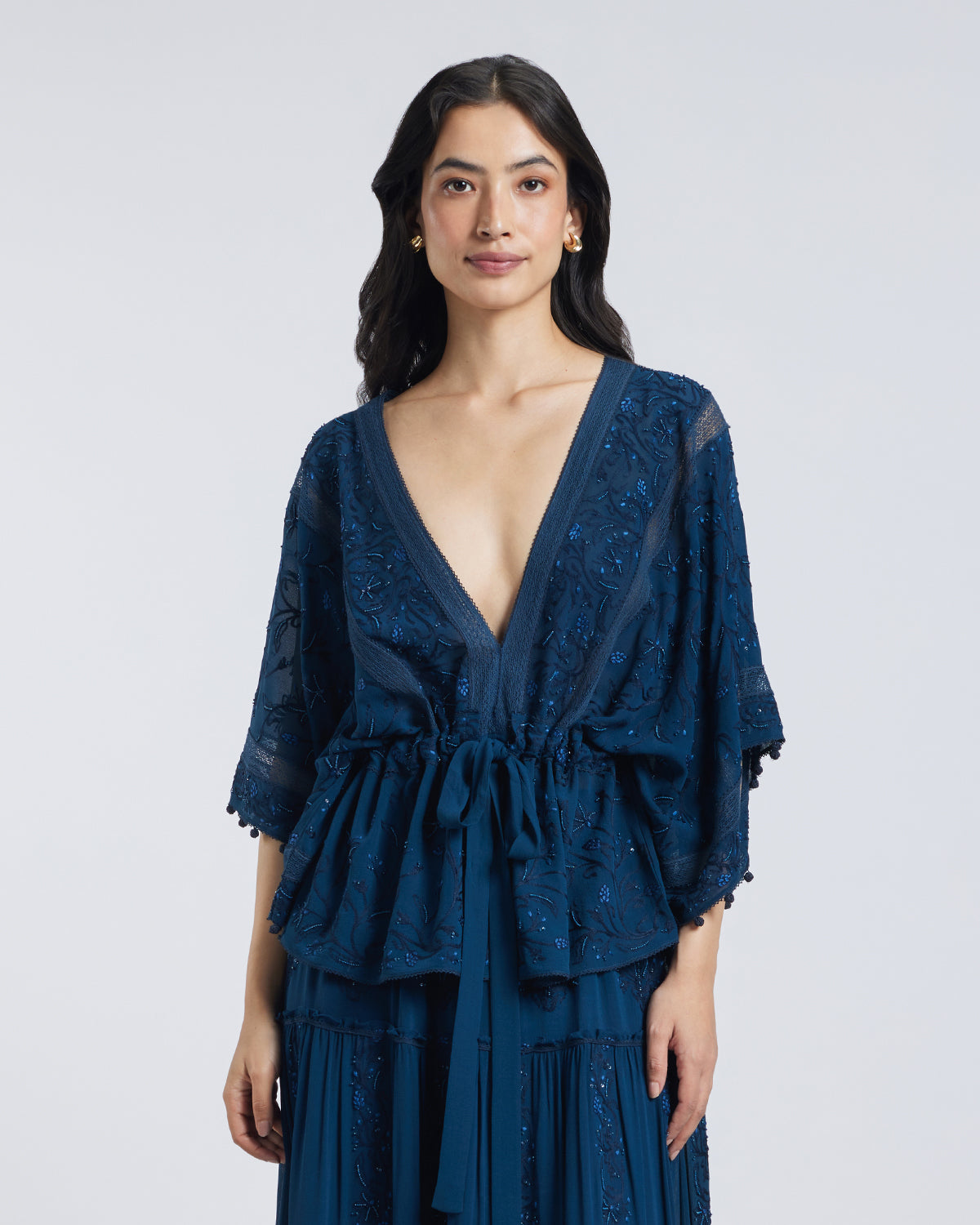 Beaded Aari Silk Georgette Top