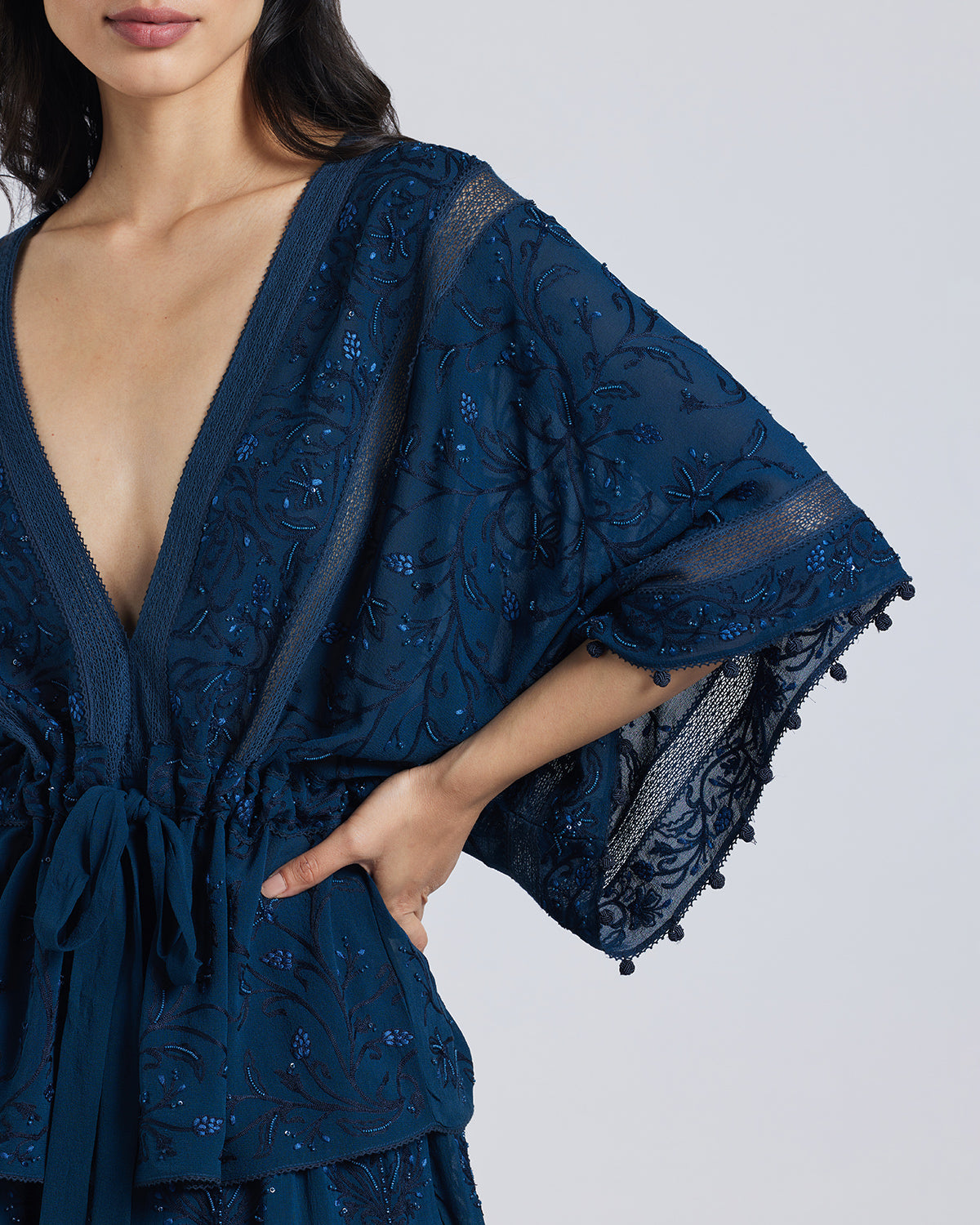 Beaded Aari Silk Georgette Top
