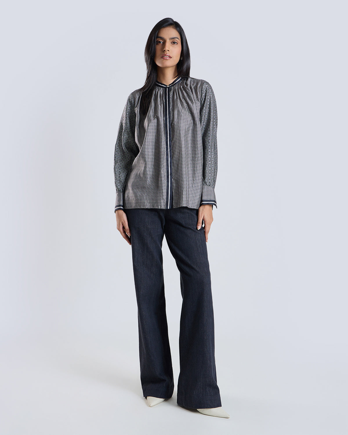 Elyssia Geometric Print Blouse