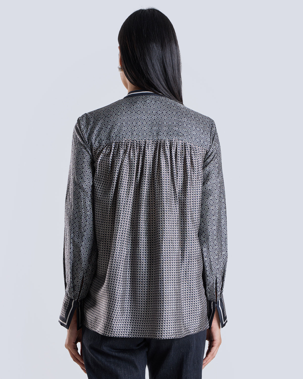 Elyssia Geometric Print Blouse