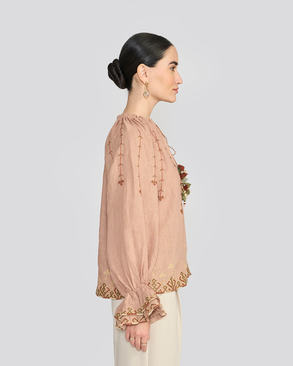 Chelsea Dusty Rose Embroidered Top
