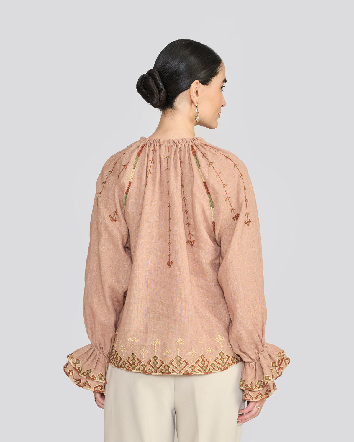 Chelsea Dusty Rose Embroidered Top