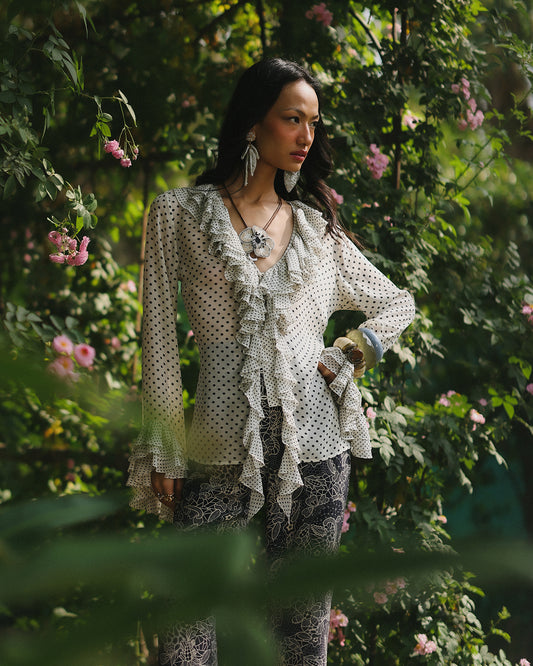 Portia Ivory Printed Top