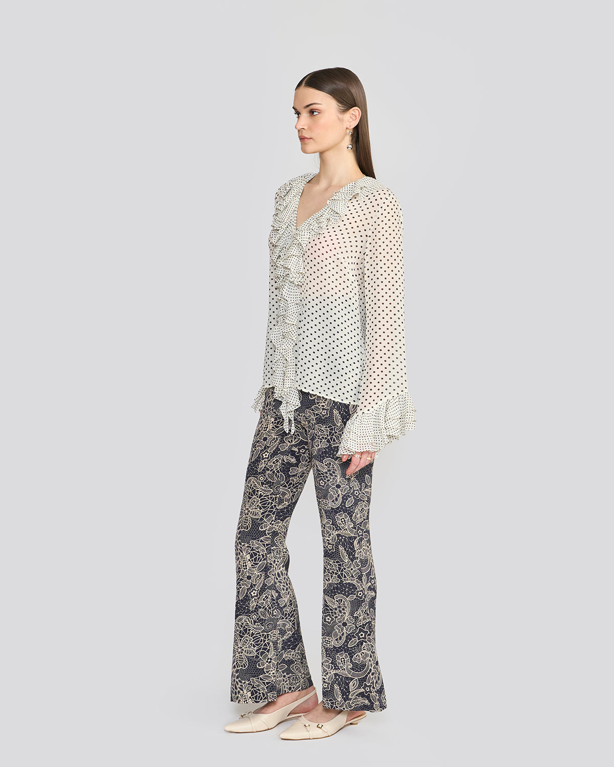 Portia Ivory Printed Top