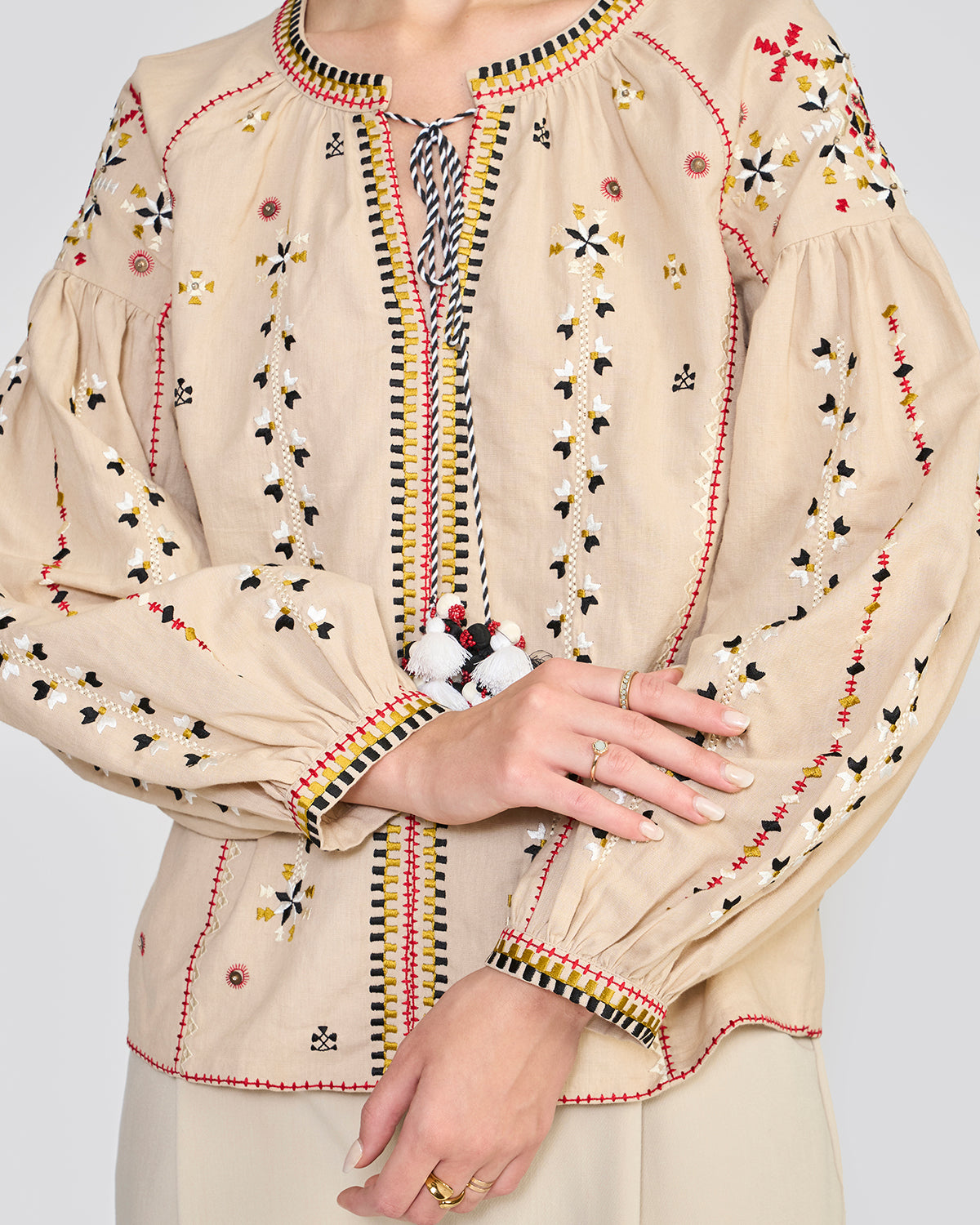 Eloise Cream Embroidered Top