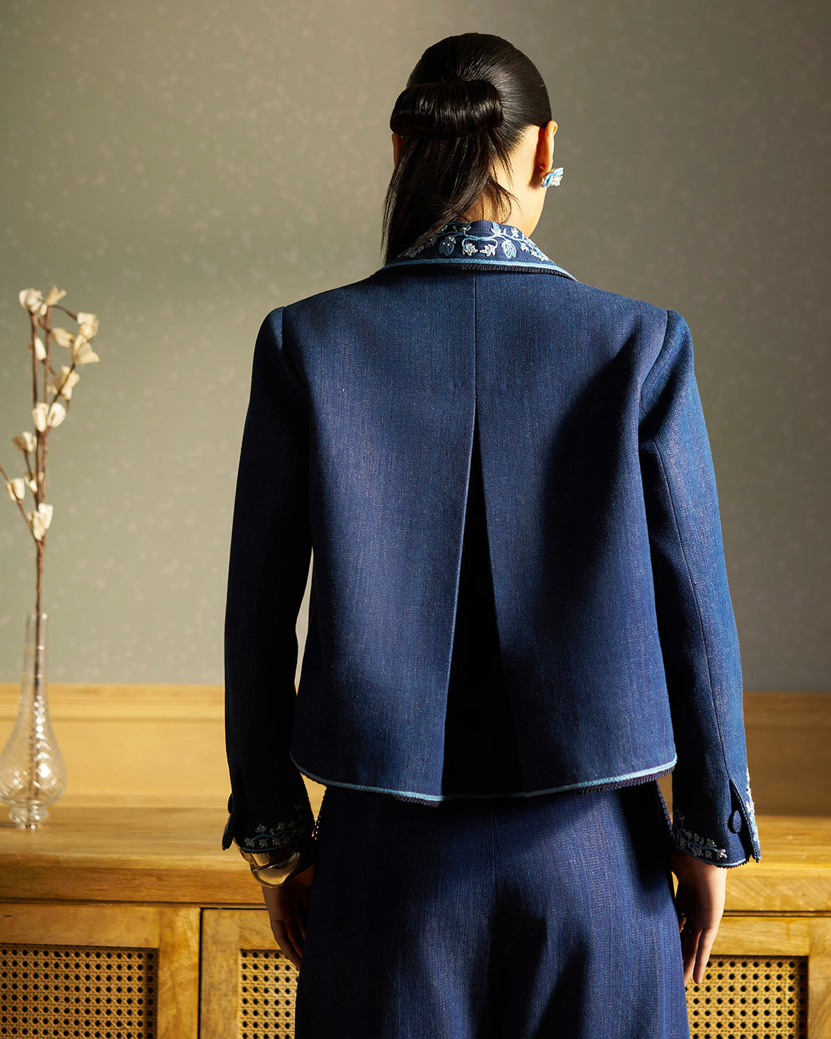 Lorena Embroidered  pleated volume Jacket
