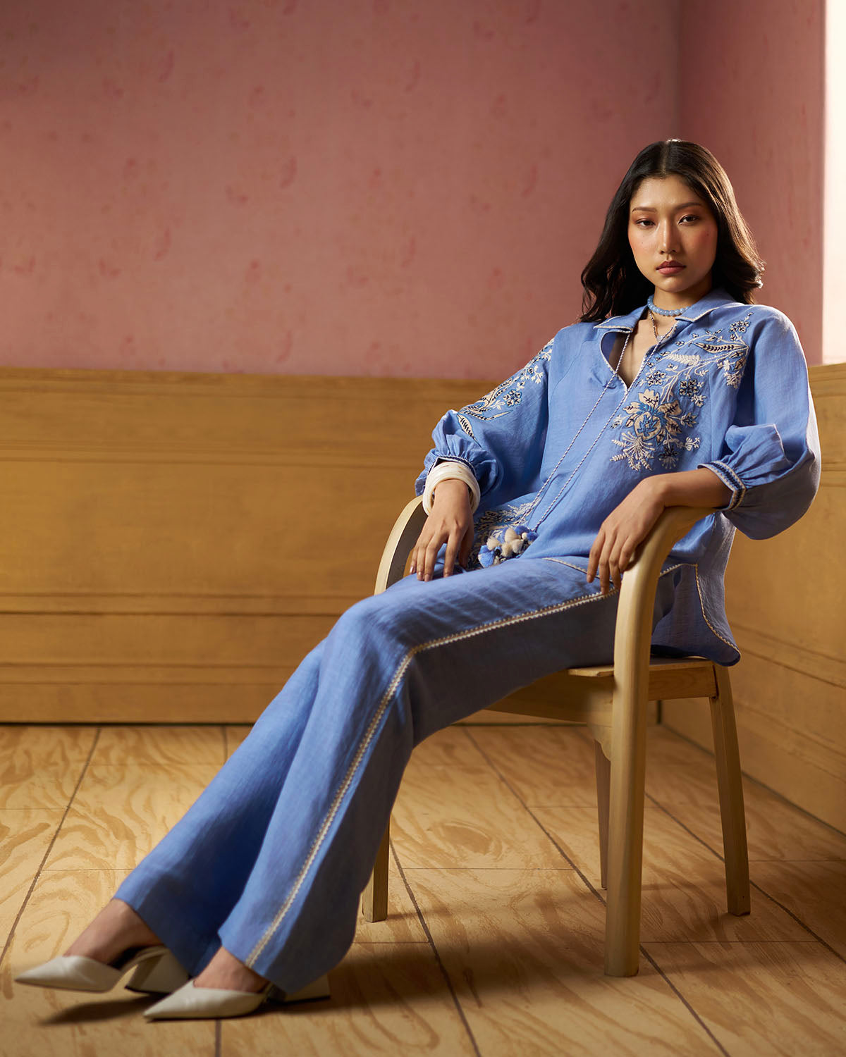 Raya Embroidered  co-ordset