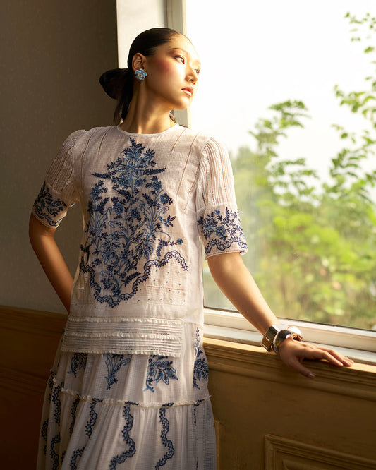 Mae Embroidered lace Top