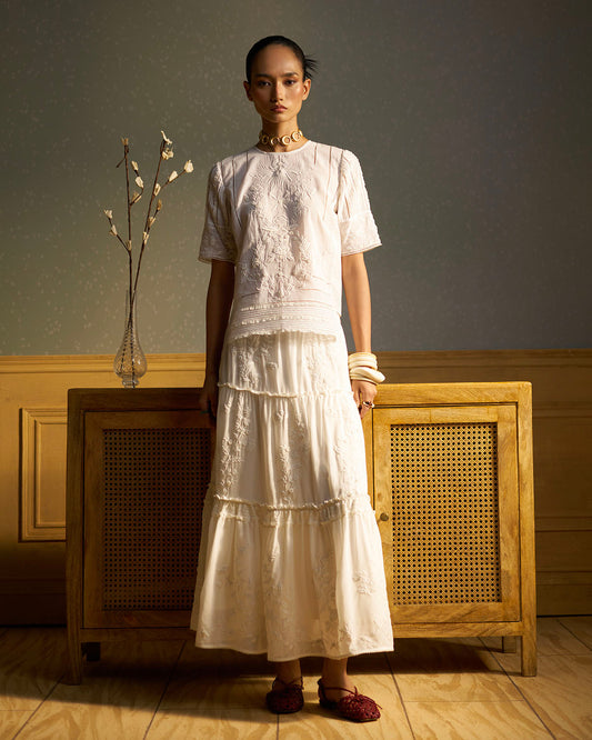 Mae Embroidered  lace Top