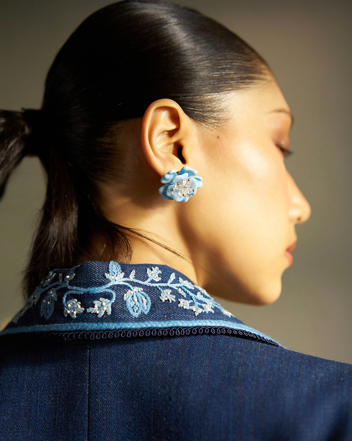 Lorena Embroidered  pleated volume Jacket