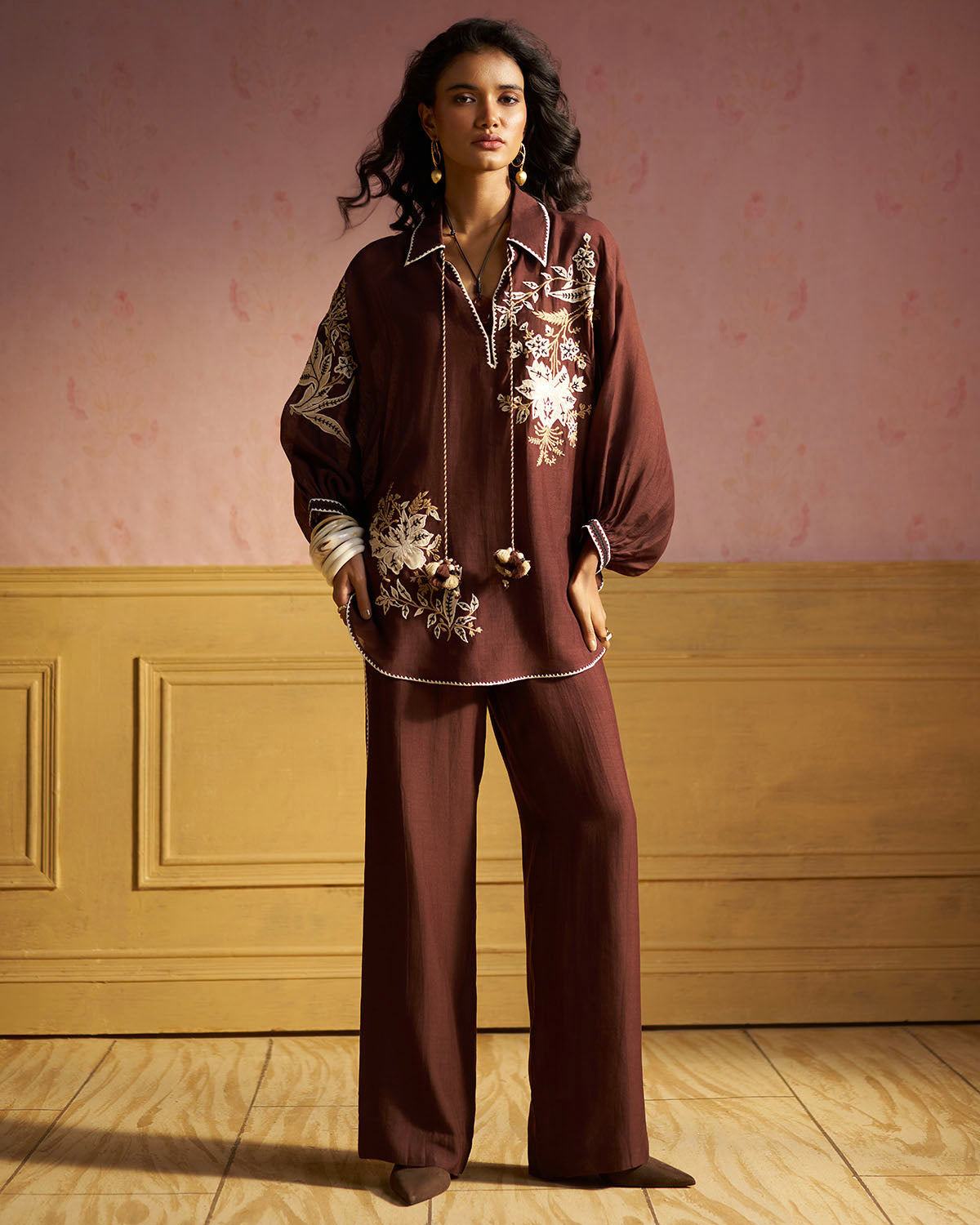 Raya Embroidered  co-ordset